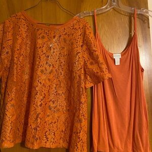 Lace top with matching tank by Chico’s